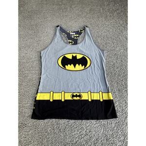 Batman Tank Top Boys 13-14 Gray Batman Logo Graphic Scoop Neck Tagless Top